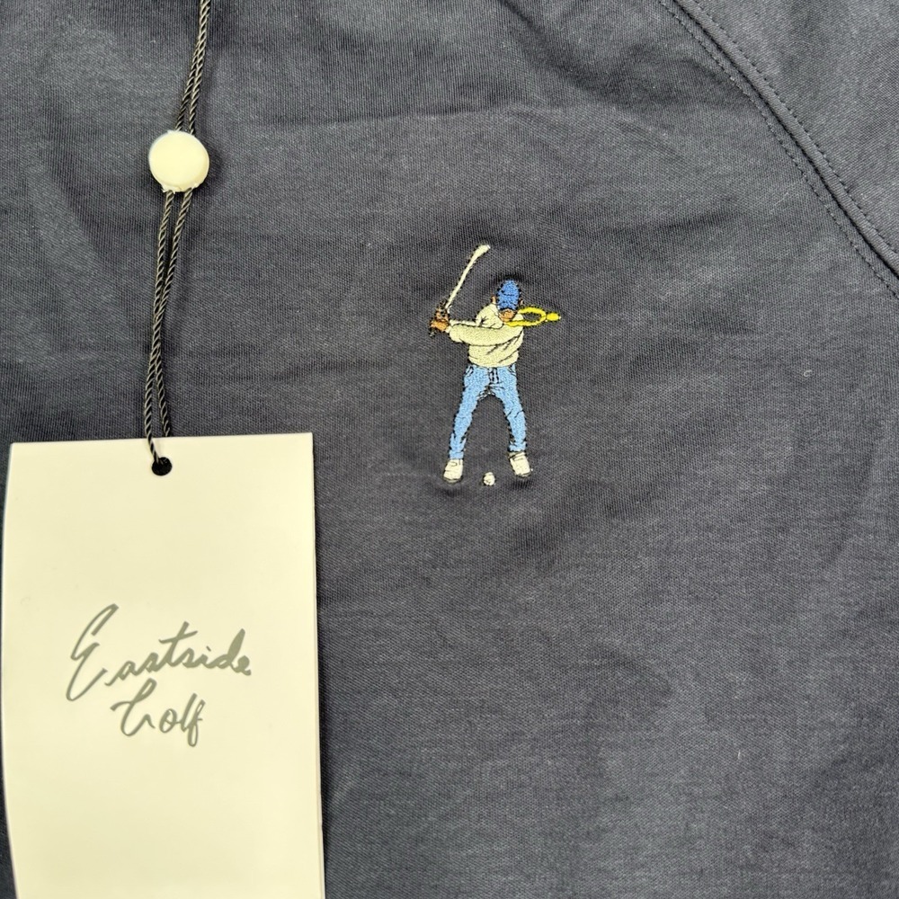 Eastside Golf Shirt Womens Small Blue Banded Cropped Tee Long Sleeve Golfing Gym — image 4 of 8